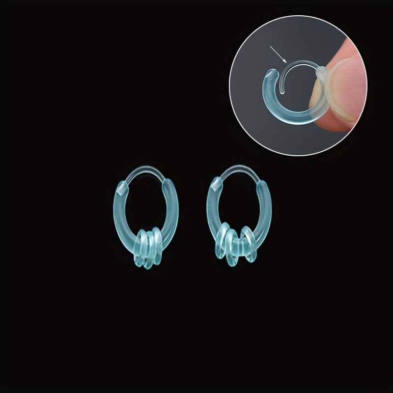 2 Pairs Dopamine Resin Earrings, Hypoallergenic Ear Cuffs